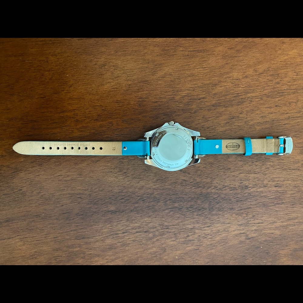 Fossil Interchangeable Face With Teal Leather Ban… - image 3